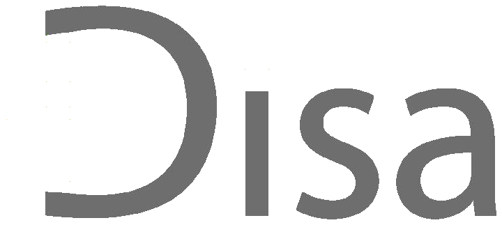 logo disa blanc et gris